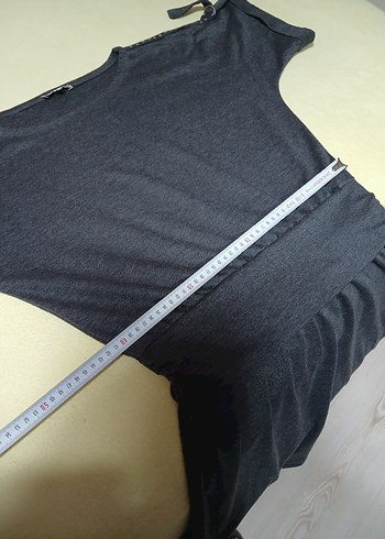 Gri Kemerli Midi Kadın Elbise - Görsel 5