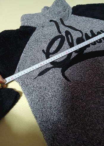 Gri Baskılı Erkek Triko Sweatshirt - Görsel 5