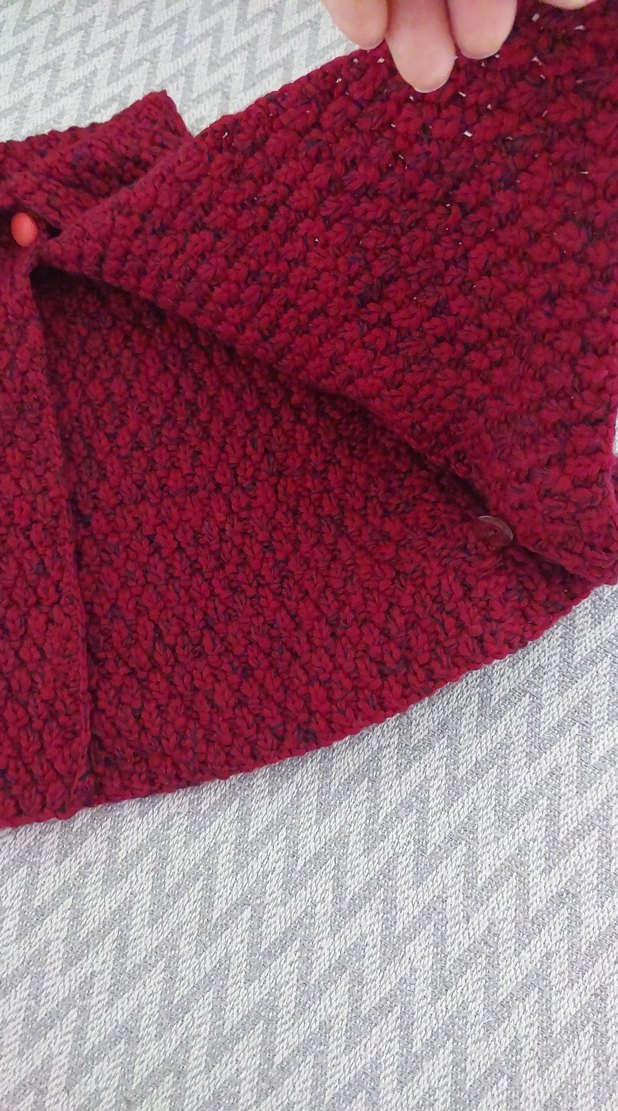 Bordo Kız Çocuk Triko Panço - Görsel 3