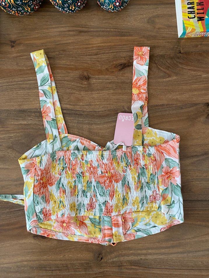 Çiçek Desenli Bohem Bluz - Görsel 2