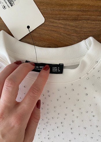 Taşlı Şık Bluz - Görsel 4