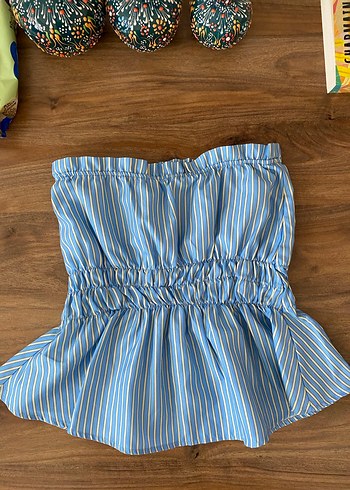 Straplez bluz - Görsel 2