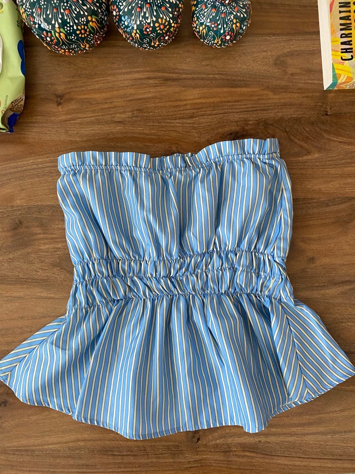 Straplez bluz - Görsel 2