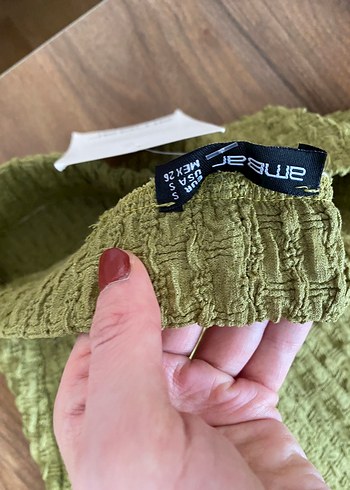 Kadın Haki Triko Uzun Etek - Görsel 4