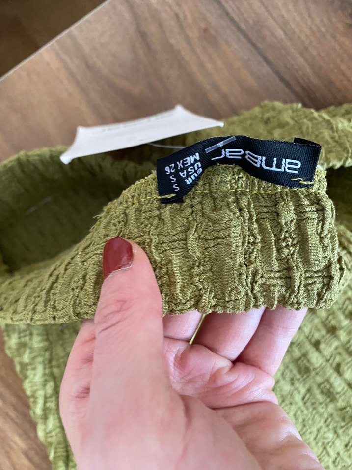 Kadın Haki Triko Uzun Etek - Görsel 4