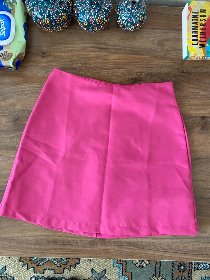 Pembe Mini Etek Kadın - Görsel 3