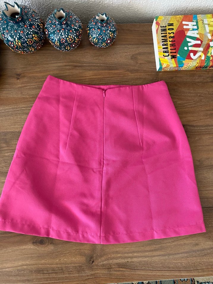 Pembe Mini Etek Kadın - Görsel 4