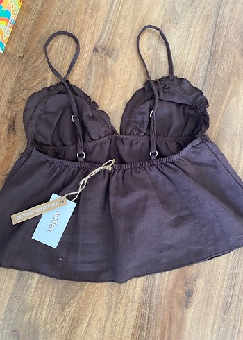 Addax Keten Kahve Bluz - Görsel 3