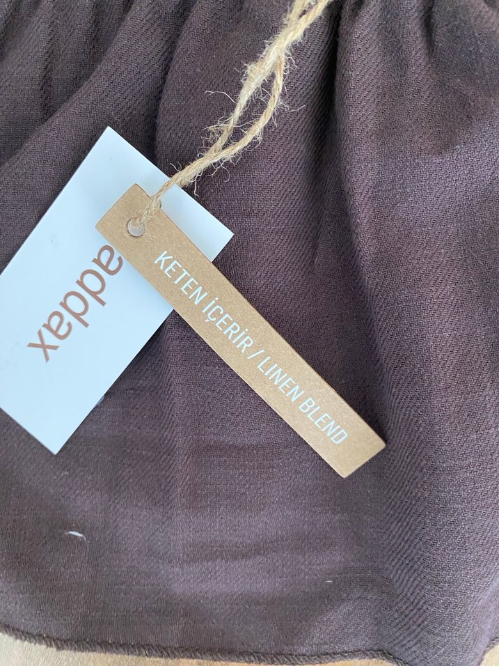 Addax Keten Kahve Bluz - Görsel 4