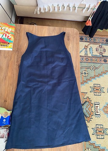 Lacivert kısa günlük elbise - Görsel 3