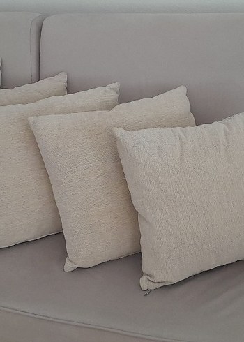 Diğer Bej Düz Modern Minder Kılıfı