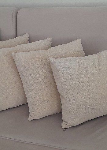 Bej Düz Modern Minder Kılıfı