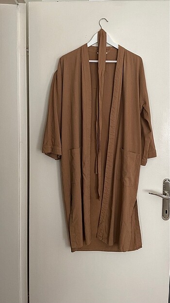 Diğer Keten Uzun Bağlamalı Kimono