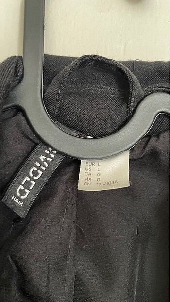 l Beden siyah Renk Siyah H&M Ceket
