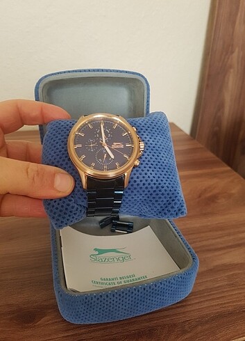 Beden lacivert Renk Slazenger marka lacivert çelik kordonlu erkek saati
