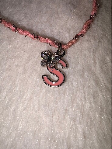 Accessorize S Harfli Pembe Kolye