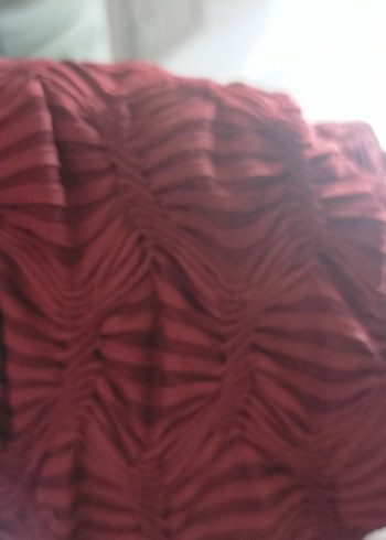 s Beden Bordo Triko Uzun Bohem Elbise