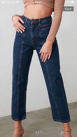yüksek bel jeans