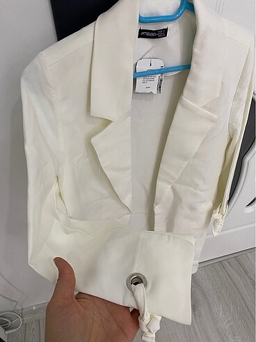 s Beden beyaz Renk Beyaz Blazer Ceket Yeni etiket üstünde
