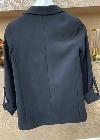 Siyah Düğmeli Kadın Blazer Ceket - Görsel 5