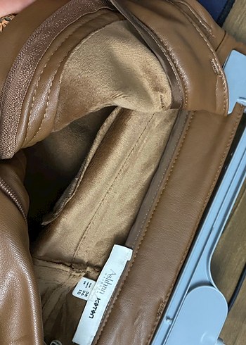 Kahverengi Deri Kemerli Kadın Pantolon - Görsel 6