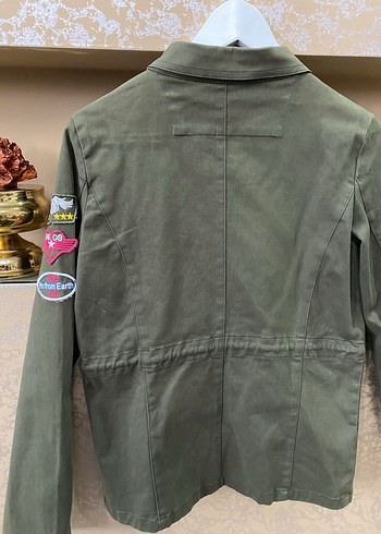 Düğmeli Yeşil Kadın Ceket tarz - Görsel 7