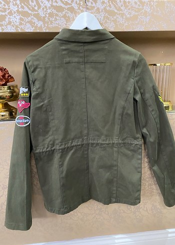Düğmeli Yeşil Kadın Ceket tarz - Görsel 6