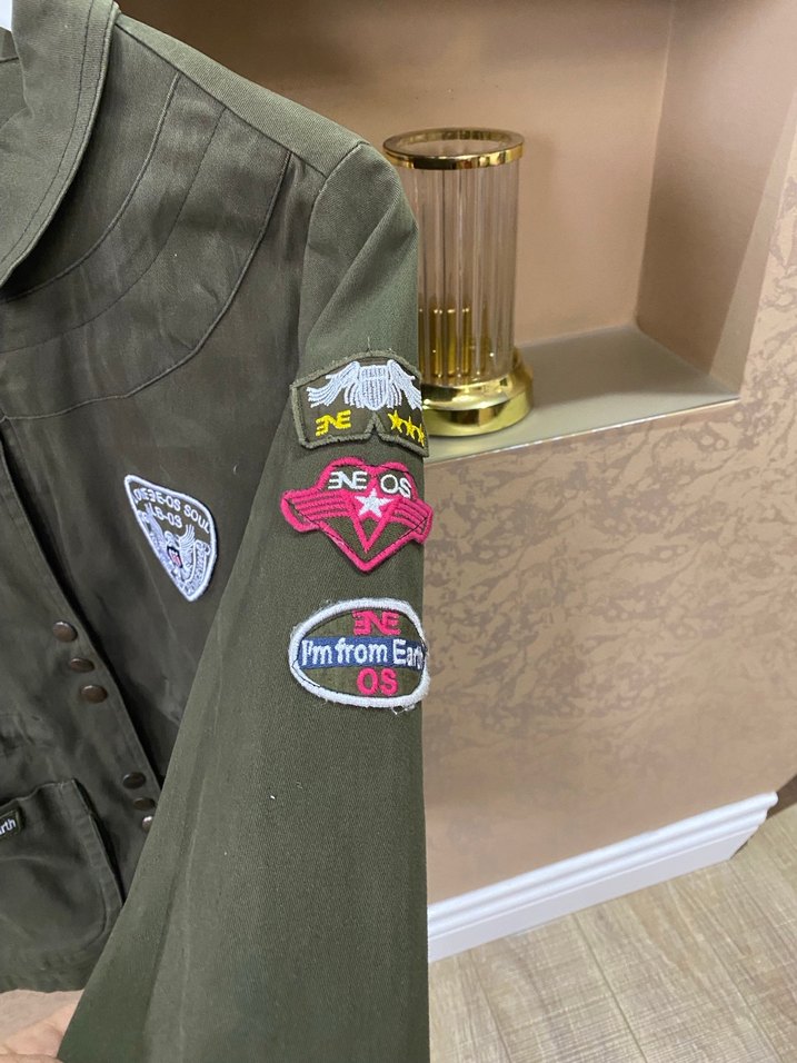 Düğmeli Yeşil Kadın Ceket tarz - Görsel 4