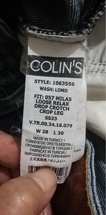 s Beden mavi Renk Colins Erkek Pantolon