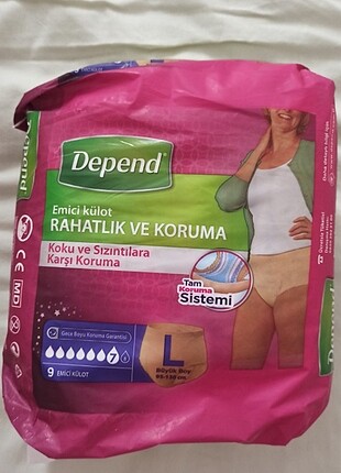 Depend L beden kapalı paket