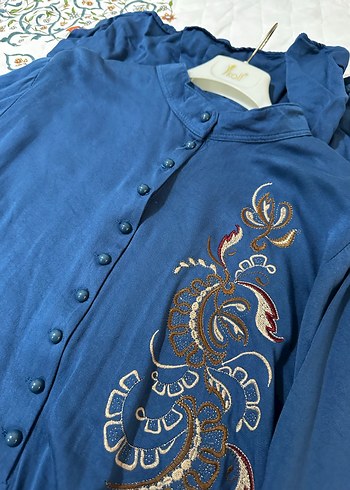 Mavi kadın tunik - Görsel 4