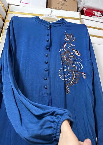 Mavi kadın tunik - Görsel 3