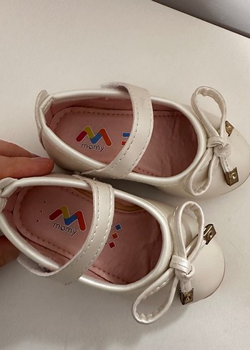 Kız Çocuk Beyaz Tokalı Babet Ayakkabı - Görsel 3