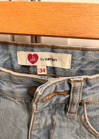 s Beden mavi Renk Nakışlı Mavi Mini Kot Şort