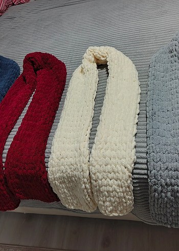 Gri Örgü atkı - Görsel 3