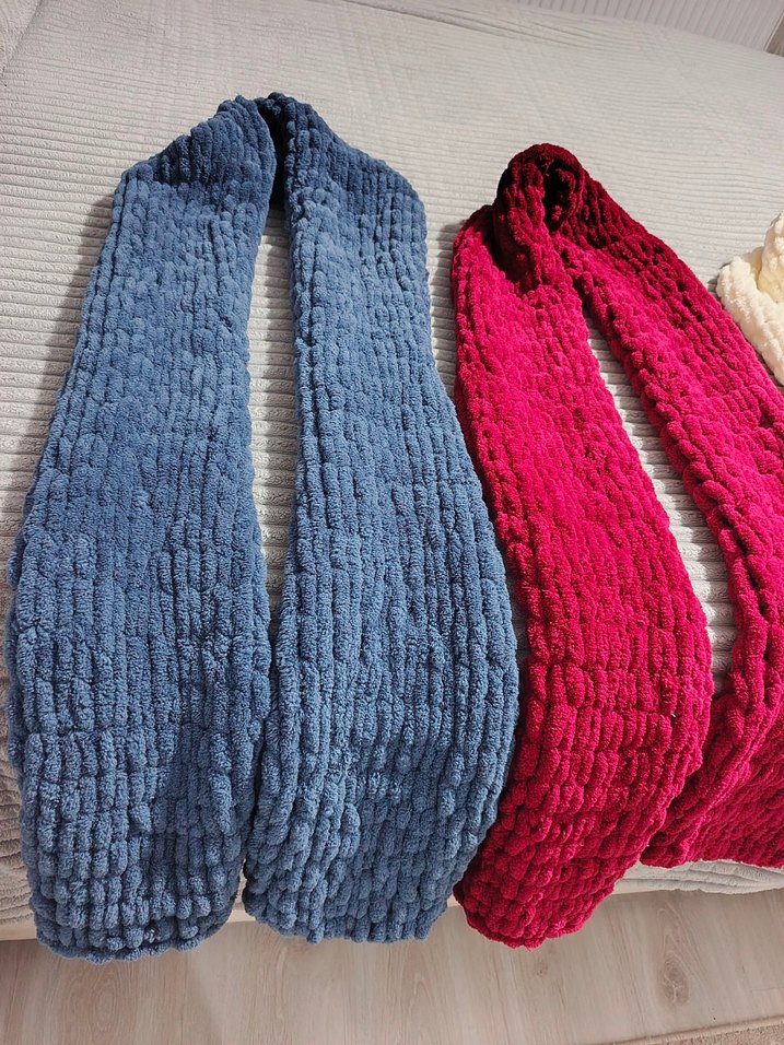 Gri Örgü atkı - Görsel 2