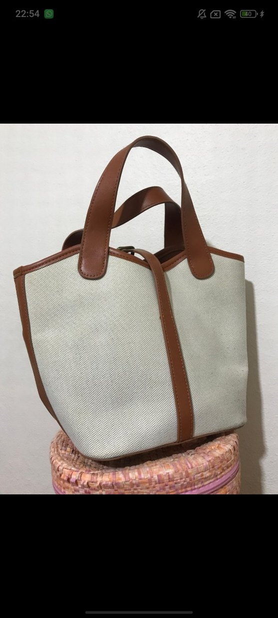 Bej Deri Minimalist Kadın Çanta - Görsel 2