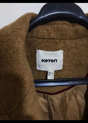 Koton Kahverengi Yün Kaban - Görsel 2