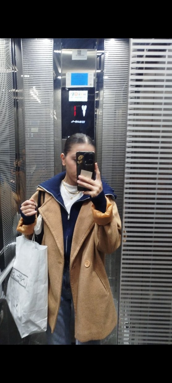 Kadın Camel Midi  kaşe kaban - Görsel 2