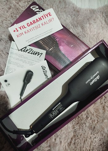 Arzum Mor Saç Düzleştirici tarak Fırça +1 Yıl Garanti - Görsel 2
