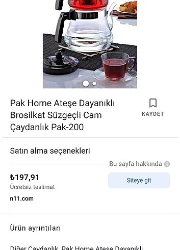 Cam çaydanlık 