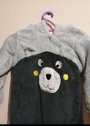 Gri Bebek Erkek Peluş Tulum - Görsel 3