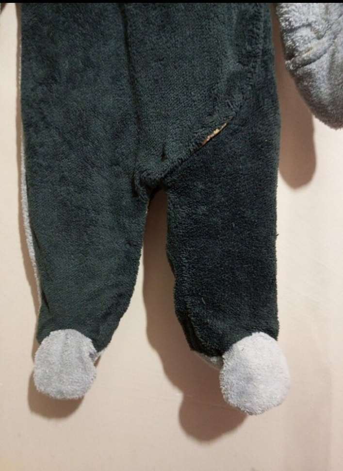 Gri Bebek Erkek Peluş Tulum - Görsel 2