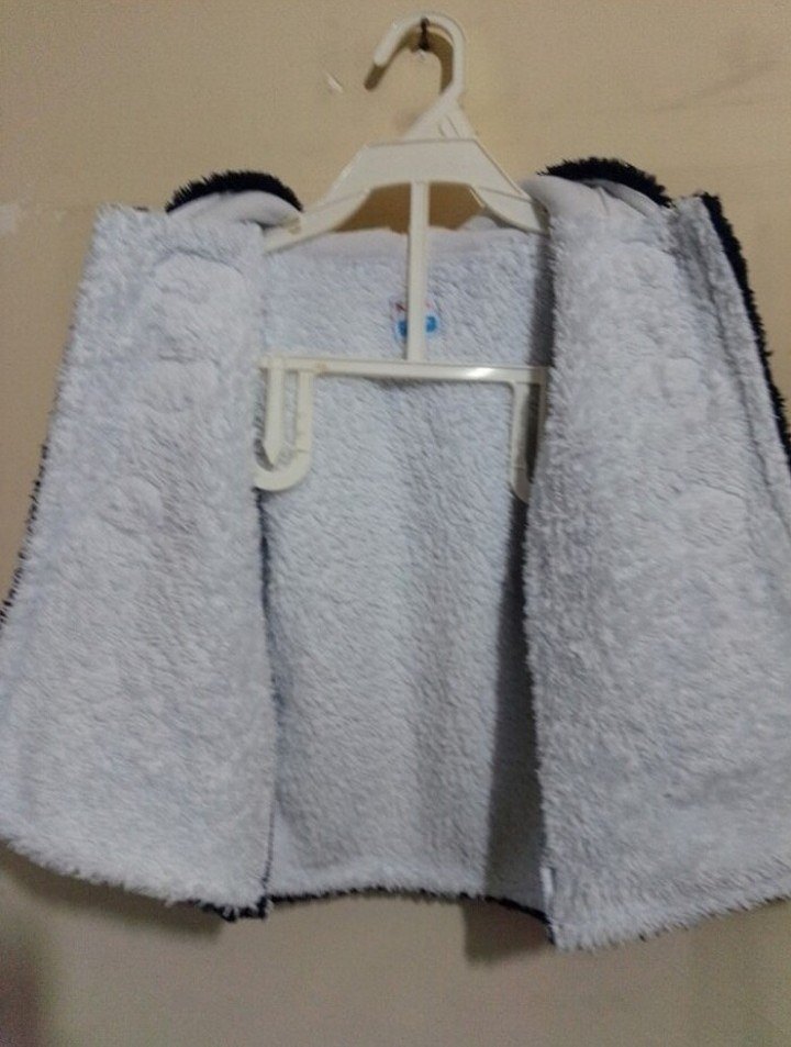 Kapüşonlu Mavi Erkek Çocuk Kaban - Görsel 5