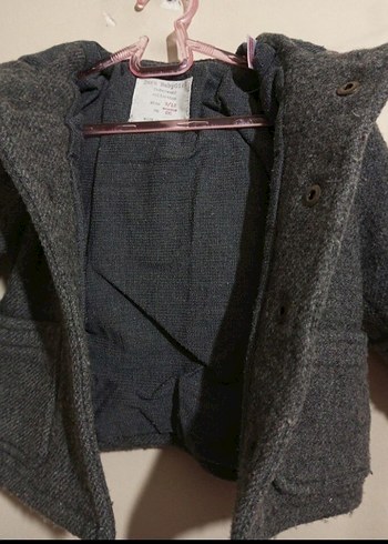 Düğmeli Gri Erkek Çocuk Kaşe Kaban - Görsel 7