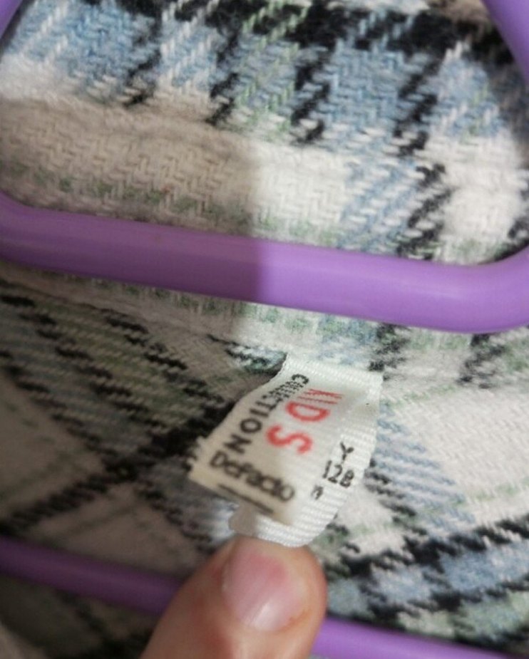 Gri Kareli Uzun Kollu Kız Çocuk Oduncu Gömleği - Görsel 3