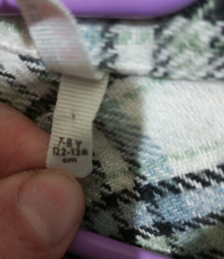 Gri Kareli Uzun Kollu Kız Çocuk Oduncu Gömleği - Görsel 2