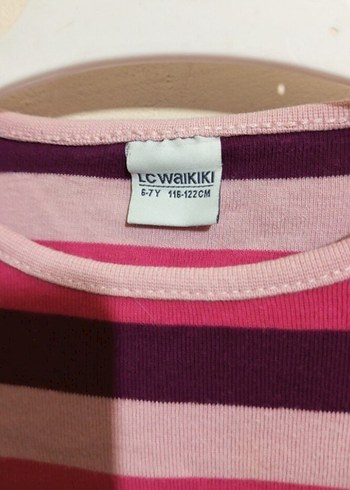 Kız Çocuk Çizgili Uzun Kollu Triko Tişört - Görsel 2