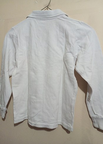 Okul için beyaz uzun kollu t-shirt - Görsel 5