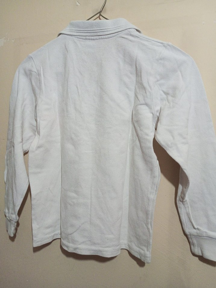 Okul için beyaz uzun kollu t-shirt - Görsel 5